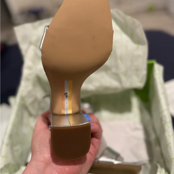 Sam Edelman Silver Daniella Block Heel Sandals - Picture 2 of 2